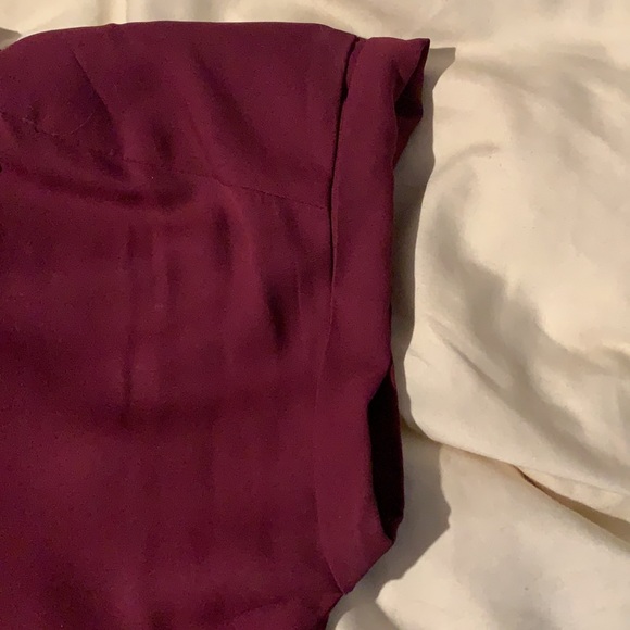 Maroon Apt 9 split neck S/S top - Picture 3 of 4